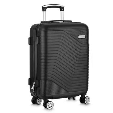 Imagem de Mala de Viagem em ABS com Interior em Poliéster, Sistema de Carrinho de Aço, Abertura Frontal com Zíper, Cadeado com Senha, Alça de Mão Superior, Plaquinha Incluída (Kit 1 Mala)