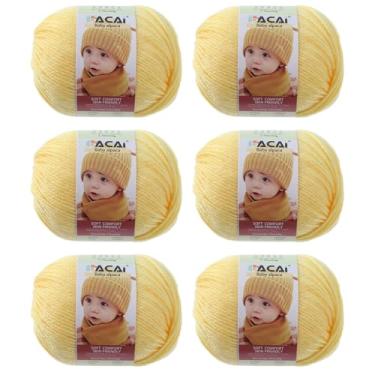 Imagem de Fio macio para bebê, 30% alpaca 70% poliéster, hipoalergênico, lavável, lavável na máquina, lã de bebê, ideal para tricô, crochê, cobertores de bebê, roupas e acessórios para recém-nascidos, 50 g por