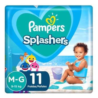 Imagem de Fralda Pampers Splashers M/G 11 Unidades, Tam. M-G, 11