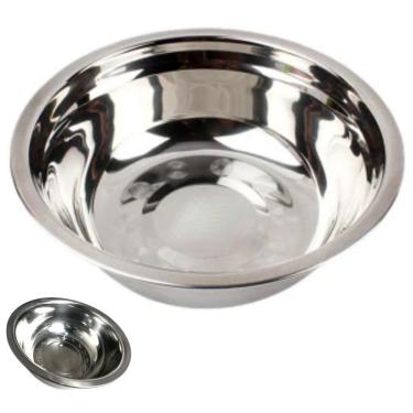 Imagem de Tigela Inox  Bowl Cumbuca Preparo Receita Sala de Jantar Mesa Posta Residencial Comercial Multiuso Resistente Duravel