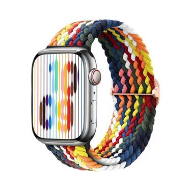 Imagem de Pulseira De Elástico Trançado Solo Loop Para Apple Watch De 45mm 44mm 