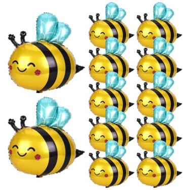 Imagem de 12 Pcs Bumble Bee Balloons, Bee Decorations for Party Bee Baby Shower Decorations, Bee Cartoon Theme Balloons for Birthday Wedding Supplies