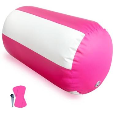 Imagem de AWSUM Equipamento de ginástica inflável rolo de ar inflável tapete octógono engrossado nas costas treinador de molas para treinamento de líder de torcida uso doméstico, sem bomba