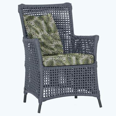 Imagem de Poltrona Igapó Alumínio Micro Pintura Preta Corda Náutica E5 Prata