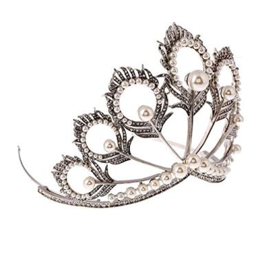 Imagem de Wiipujewelry Wiipu Coroa de casamento de luxo Miss Universo Princesa com strass e cristal (A1336)