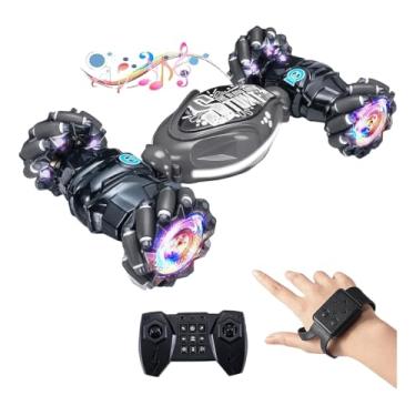 Imagem de Carrinho 4x4 Twist Acrobático Recarregável Controle Remoto Infantil Bateria Drift Giro 360 Com Bateria Recarregável Kizumba (CINZA)