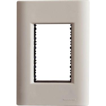 Imagem de Placa 3 Postos 4x2 Tramontina Giz Fendi Suporte Tramontina