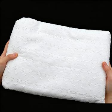 Imagem de AIETSYEI Acabamento vintage de renda com ilhós, tecido floral bordado, 91 cm x 5 m, para costura, vestidos, artesanato, decoração de casa