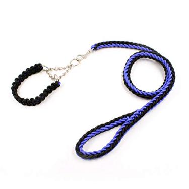 Imagem de Coleira para cães de estimação coleira para cães antimordida corrente de ferro reforçada coleira para cachorro corda conjunto de corrente em forma de P