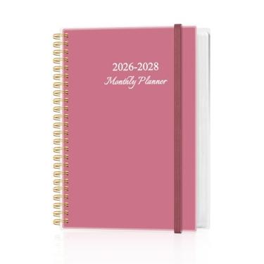 Imagem de Agenda mensal 2025-2028, calendário de três anos de setembro de 2025 a dezembro de 2028 com encadernação espiral, bolso interno, fecho elástico, agenda de 36 meses para casa | escola | escritório