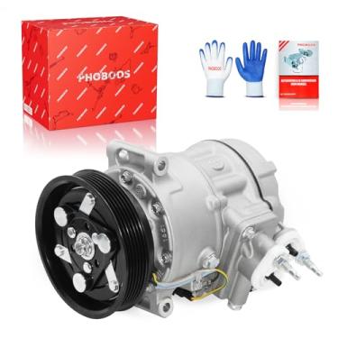 Imagem de PHOBOOS Compressor A/C com embreagem compatível com Volvo XC60 XC70 XC90 S60 S80 V60 V70 2008-2016 L4 1.6L 2.0L/L5 2.5L/L6 3.0L 3.2L e Land Rover LR2, serve apenas para 6 sulcos es, resfriamento