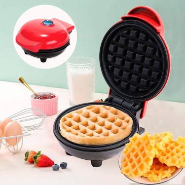 Imagem de Mini Waffle Elétrica Ideal Fazer Panquecas E Waffles 110V