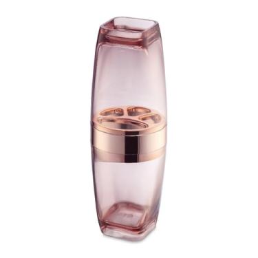 Imagem de Porta Escova de Dentes Luxo com Tampa Slim Branco Fume ou Rose - porta escova de dente Design Moderno para Banheiro(Rose Premium)