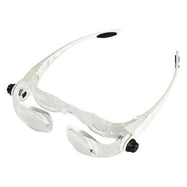 Imagem de KUYBTU Lupa para faixa de cabeça, lentes de viseira 4X, lupa de 3,8x, uso de cabeça com mãos livres, lente de 3 dioptrias para ampliação de cílios eletrônicos de TV