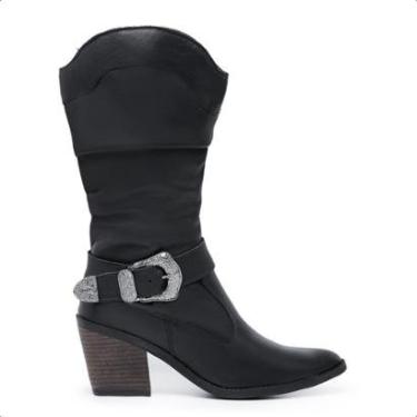 Imagem de Bota Feminina Couro Cano Médio Confortável Original 3015-Feminino