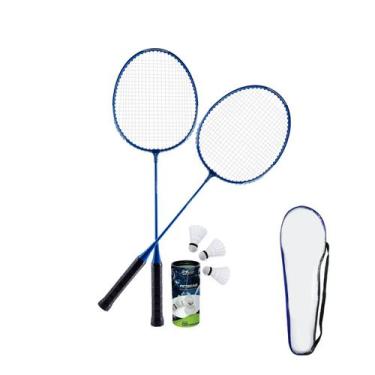 Imagem de 2 Raquetes de Badminton + 3 Petecas de Pena + 1 Raqueteira Com Alça Es