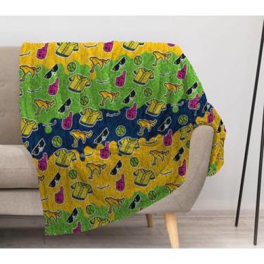 Imagem de Allenjoy Cobertor divertido de 144,8 cm x 127 cm para playground Spirit Skate, Jersey Mix, cobertores, sofá-cama, decoração de sala de estar, macio, durável, lavável
