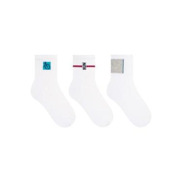 Imagem de Kit/3 Meia Cano Curto Selene 4084.001 Masculina Algodão T. 39/43, 39/4