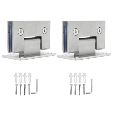Imagem de BAFOVY Dobradiça da Porta de Vidro, Porta de Vidro Sem Moldura de Dobra de Estilo Moderno 2pcs Amplamente Utilizados Anti -ferrugem para a Escola