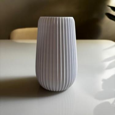 Imagem de Kit 3 Vasos Decorativos Minimalistas – Cachepot Branco Leve e Resistente 10cm, 14cm e 18cm(1 UNIDADE 14CM BRANCO)