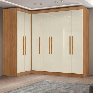 Imagem de Guarda-roupa Modulação de Canto com Puxadores Mdf Paris - Maxel