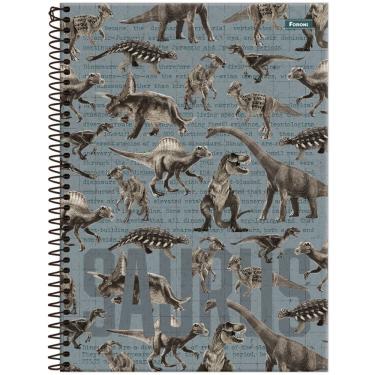 Imagem de Caderno Espiral Capa Dura Universitário Sauros 80 Folhas 1 Matéria Foroni Estampa 8