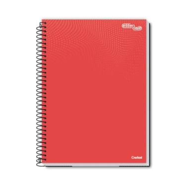 Imagem de Caderno Espiral Pequeno 1/4 200 Folhas Essenciale Credeal Vermelho