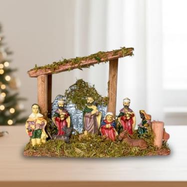 Imagem de Presépio Com Estábulo Natal Decoração Símbolo Religioso 8cm