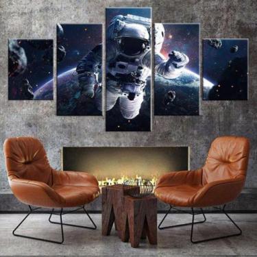Imagem de quadros decorativo 5 peças mod Astronautas - autopc 3mm