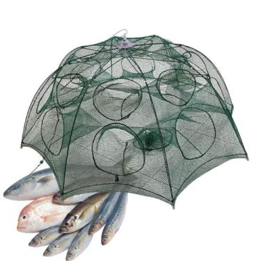 Imagem de Armadilha De Peixe Covo Pesca 16 Furos Isca Pescaria Siri Camarao Lamb