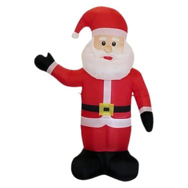 Imagem de UGPLM Papai Noel inflável de 1,2 metros para decoração de Natal ao ar livre, com plugue americano de 110V para criar uma atmosfera festiva, fácil de montar