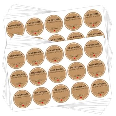 Imagem de Difusor de óleo de carro, etiqueta de perfume de garrafa suspensa, difusor de carro de 2,5 cm, adesivo de aviso para balas superiores de madeira, difusores de ventilação (510 peças)