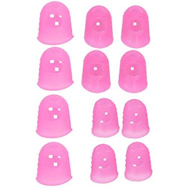 Imagem de Ymiko 12 Unidades Protetores de Ponta Dos Dedos de Silicone para Acessórios de Instrumentos de Cordas de Guitarra (#12)