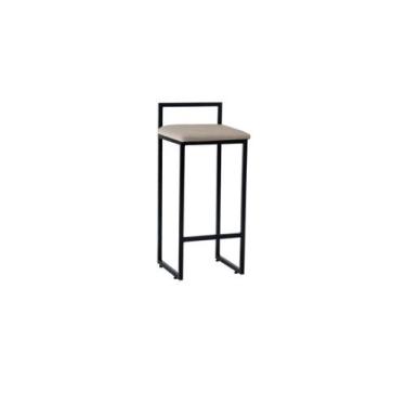 Imagem de Banqueta para churrasqueira e bar rosalia-assento suede bege - GAT MAG