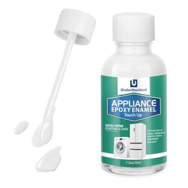 Imagem de Caneta de tinta branca de retoque para geladeiras, lavadoras, secadoras, máquinas de lavar louça, forno de microondas Specialty Appliance retoque esmalte acrílico à base de água alto brilho branco