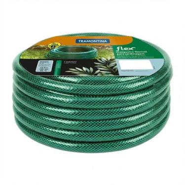 Imagem de Mangueira para jardim verde com 15 metros 1/2 com kit Tramontina