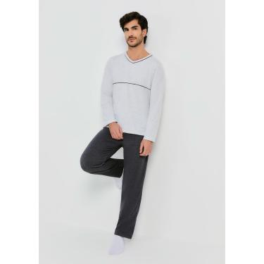 Imagem de Pijama Hering Longo Com Decote V Masculino-Masculino