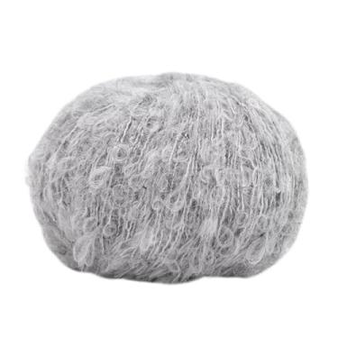 Imagem de Fio de lã macia tricô lã mistura de fios de crochê artesanato 25 g várias cores para bricolage suéteres boneca cachecóis acessórios cinza claro