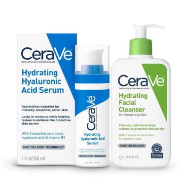 Imagem de Kit Sabonete Facial Hidratante + Hyaluronic Acid Sérum - Cerave