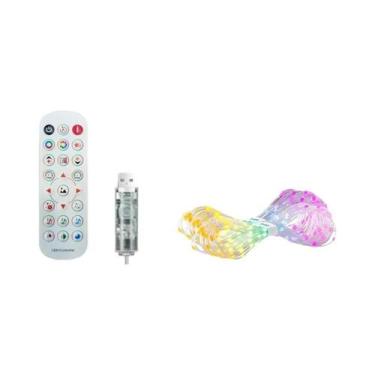 Imagem de Luzes De Cortina LED RGB Inteligentes Com Carregamento USB Controle Po