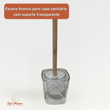 Imagem de Kit Lavabo Luxo Bambu Pç Dispenser Sabonete Copo Escova Sanitária Supo