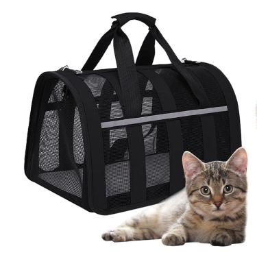 Imagem de Bolsa Transporte Pet Cachorro Gato Coelho Hamster Animais Estimaçao Passeio Viagem Mala Confortavel Carro Aviao