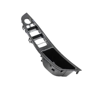 Imagem de Lhd rhd fibra de carbono interior porta braço painel puxar conjunto compatível com bmw série 5 f10 f11 523i 525i 528i 530i 535i 540i 550i(RHD Armrest Panel)