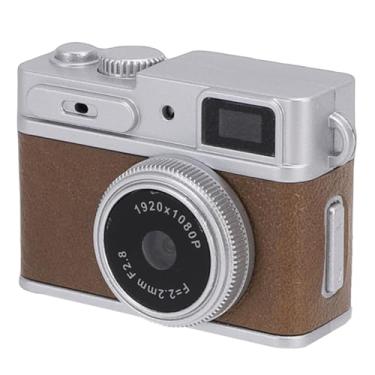 Imagem de Zopsc Câmera Digital Com Chaveiro, Filmadora Digital Com Chaveiro Minúsculo FHD 1080P Com Tela de 0,96 Polegadas, Câmera Pequena Portátil Vintage para Gravação de Viagens, (Marrom)