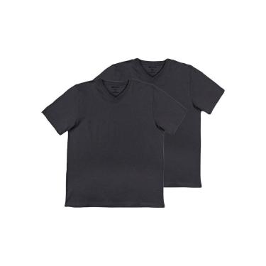 Imagem de Kit com 2 Camisetas Masculina Hering 022b Azul Marinho-Masculino