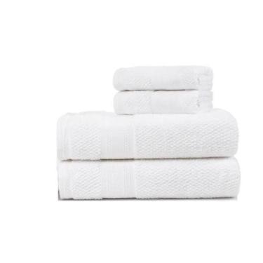 Imagem de Jogo Toalha Banhão Empire 100% Algodão 4 Peças Branco - Karsten