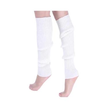 Imagem de Meias De Tricô Femininas Quentes Estilo Preppy Acima Do Joelho Térmica