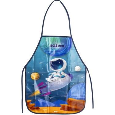 Imagem de Avental Escolar Infantil Orion Astronauta Azul Plástico (blister) - BR