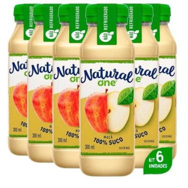 Imagem de Suco de Maçã NATURAL ONE 300ml Ambiente (6 unidades), Maçã
