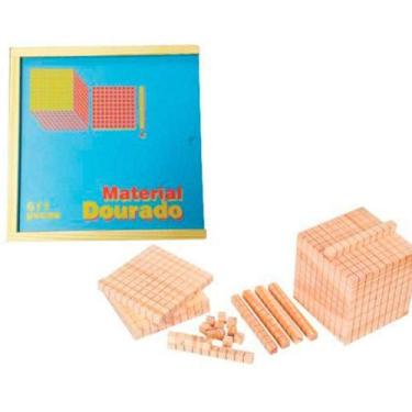 Imagem de Brinquedos Educativos Material Dourado 611 Peças - SONHO DE CRIANÇA